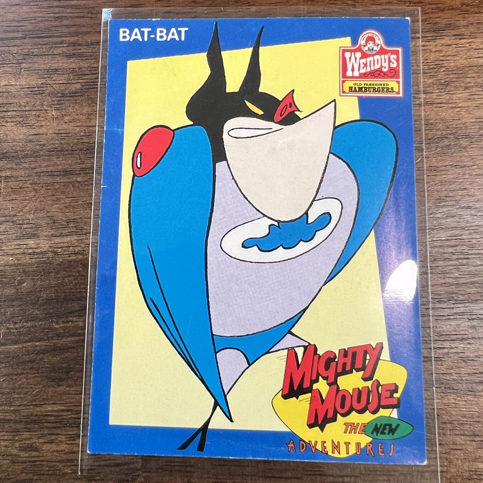 Vintage Wendy’s Kids Meal Toy 1989 Mighty Mouse Card ONLY