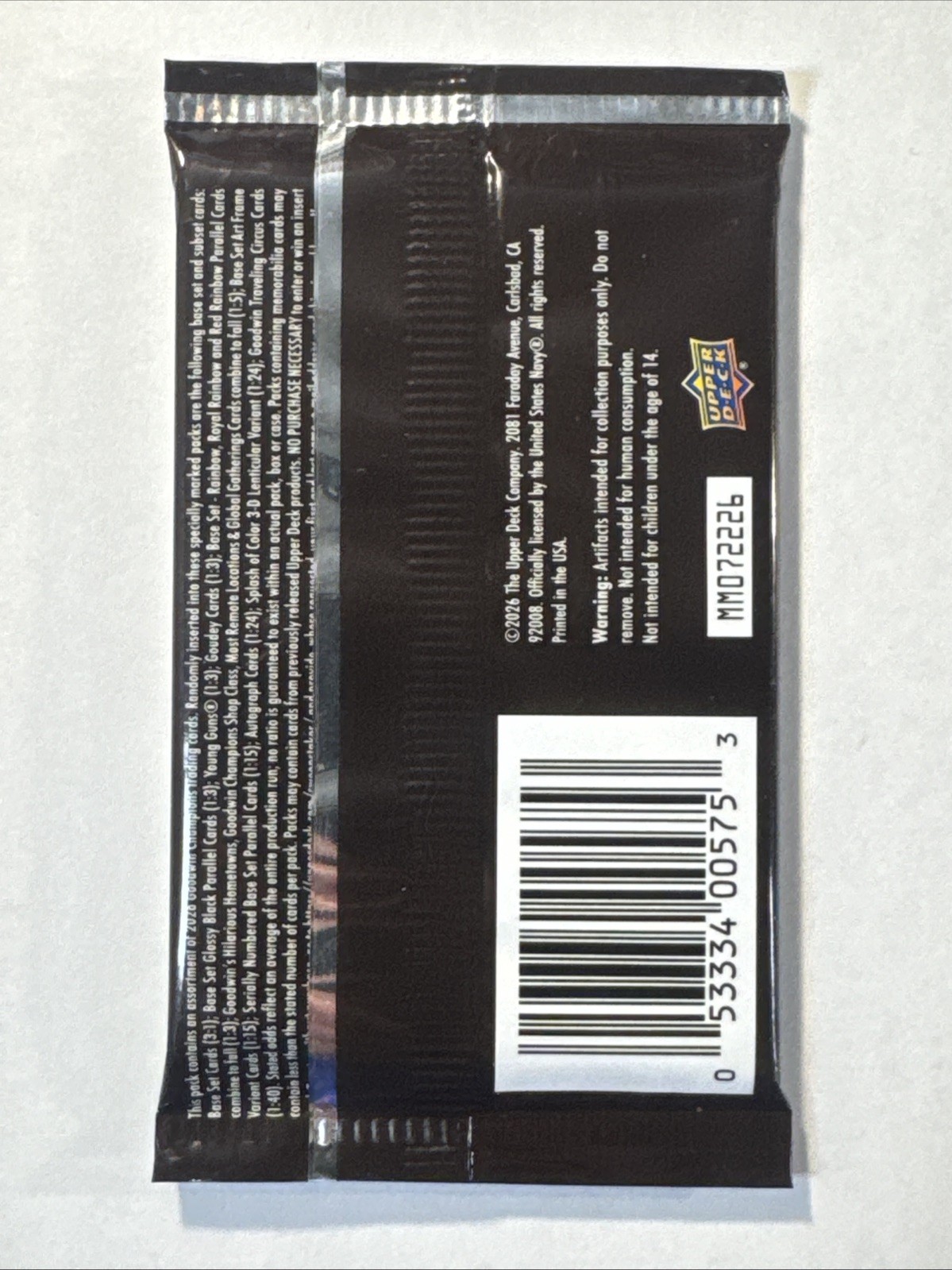 Upper Deck 2026 Goodwin Champions Factory Sealed Hobby Pack From Box – Jordan?