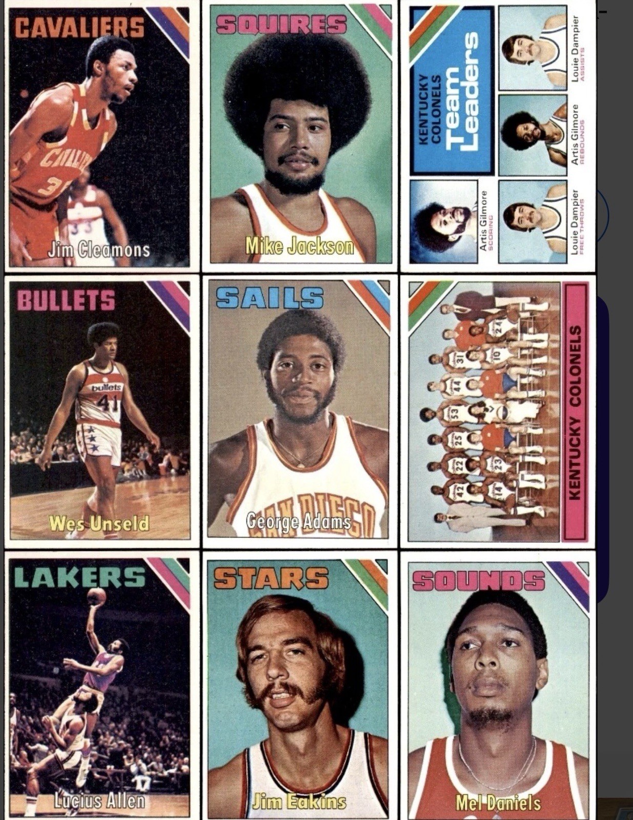 1975-76 Topps Basketball Partial Set Lot (280)VGEX to NR-MT