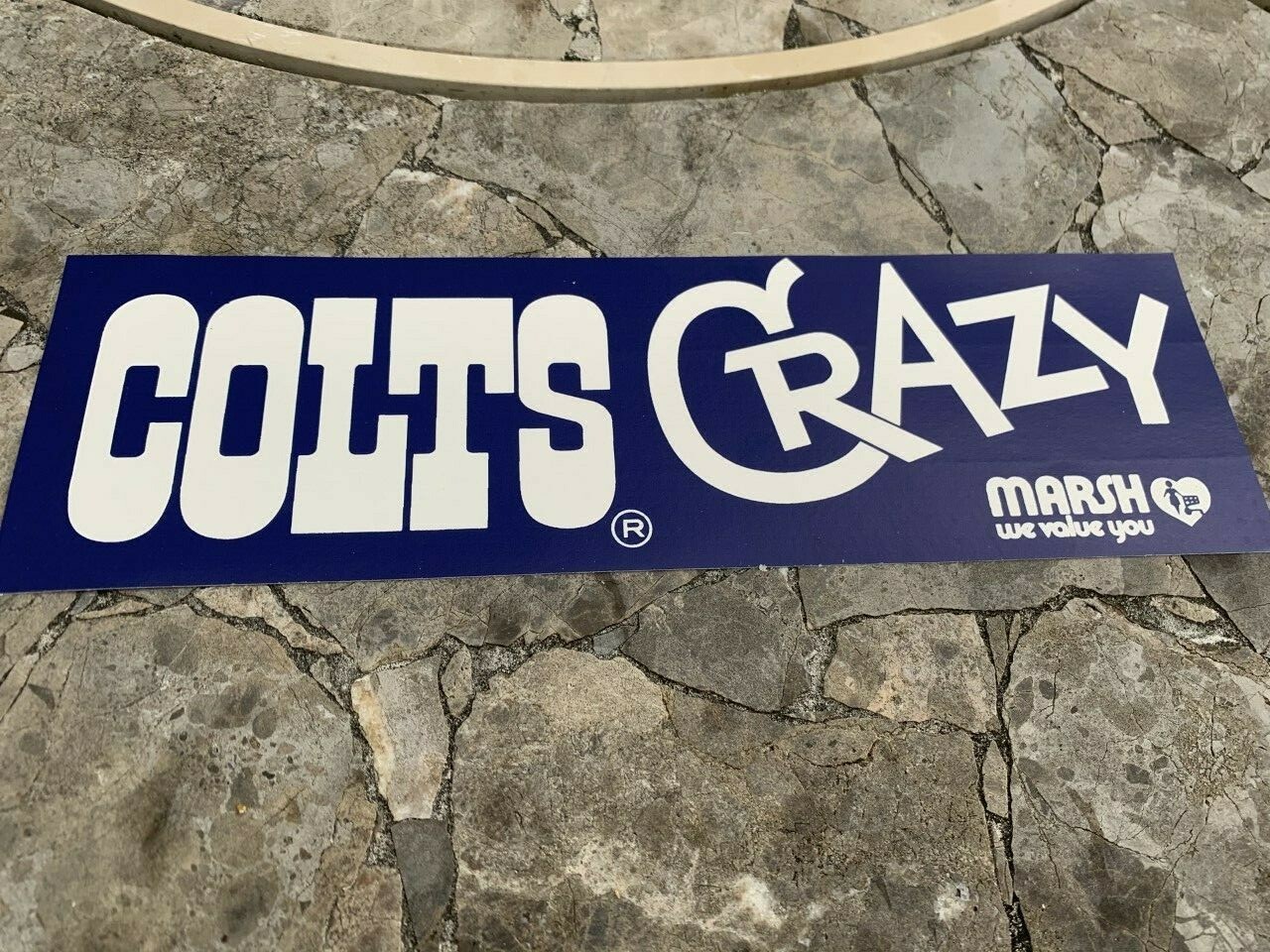 VINTAGE INDIANAPOLIS COLTS BUMPER STICKER