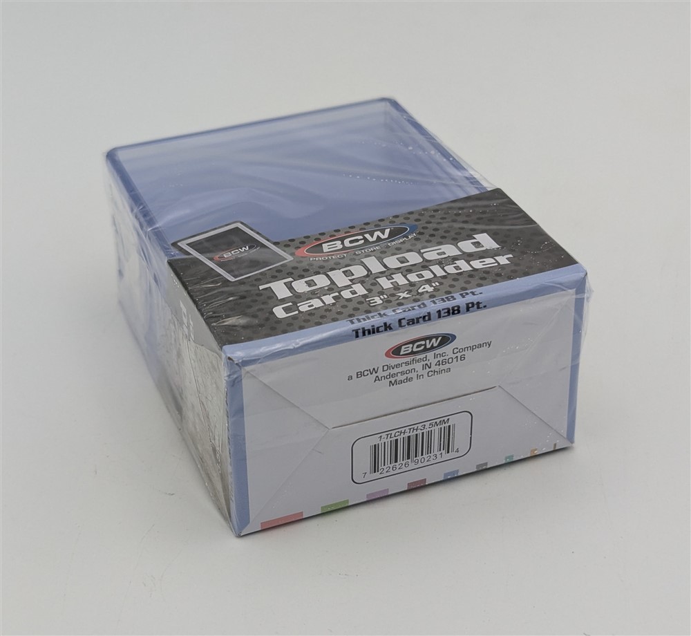 50 BCW 3.5mm Thick Memorabilia Trading Card Topload Holders 138 Pt. toploaders