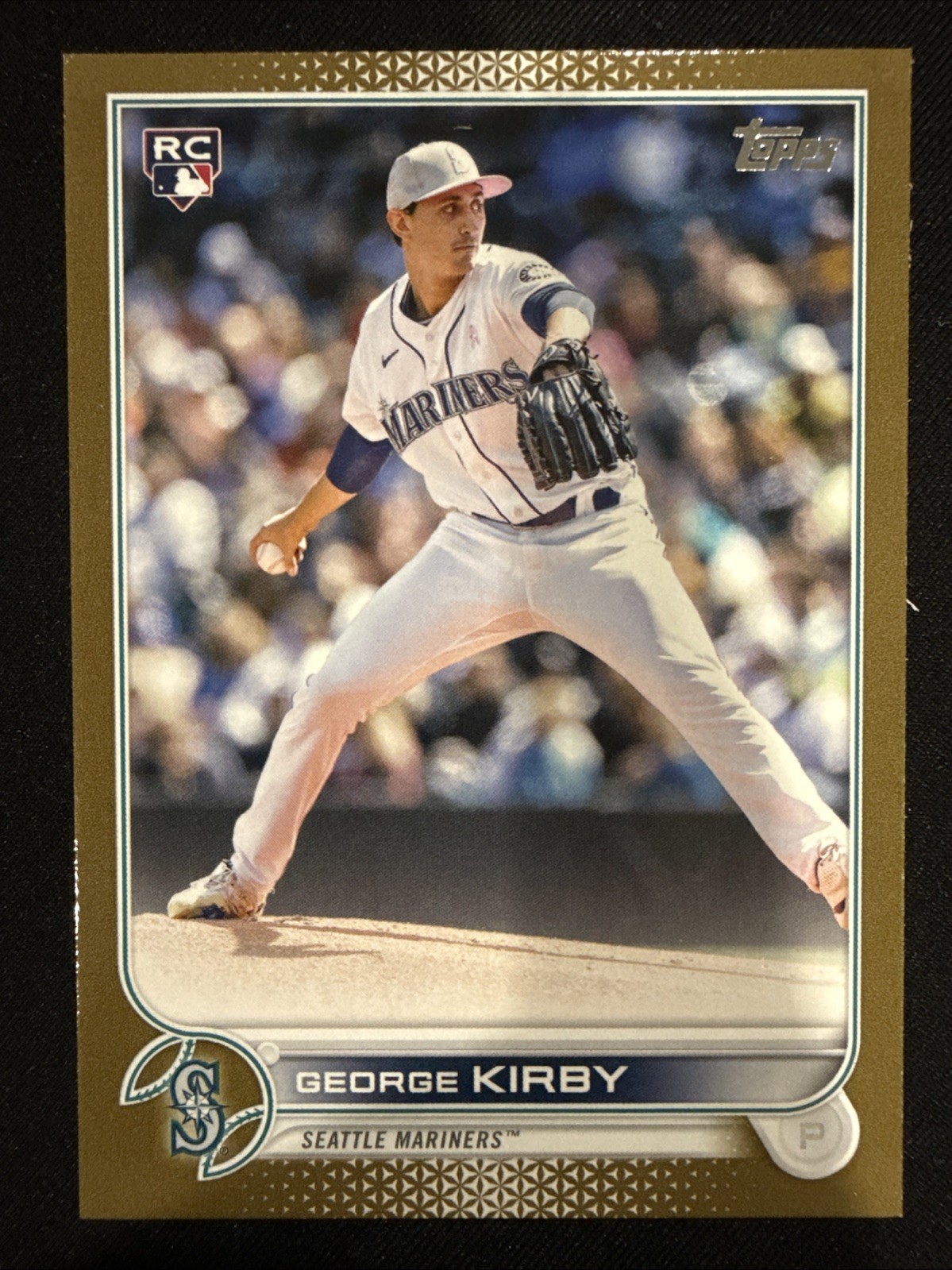2022 Topps Update George Kirby US207 Gold Parallel #/2022 Mariners RC SP