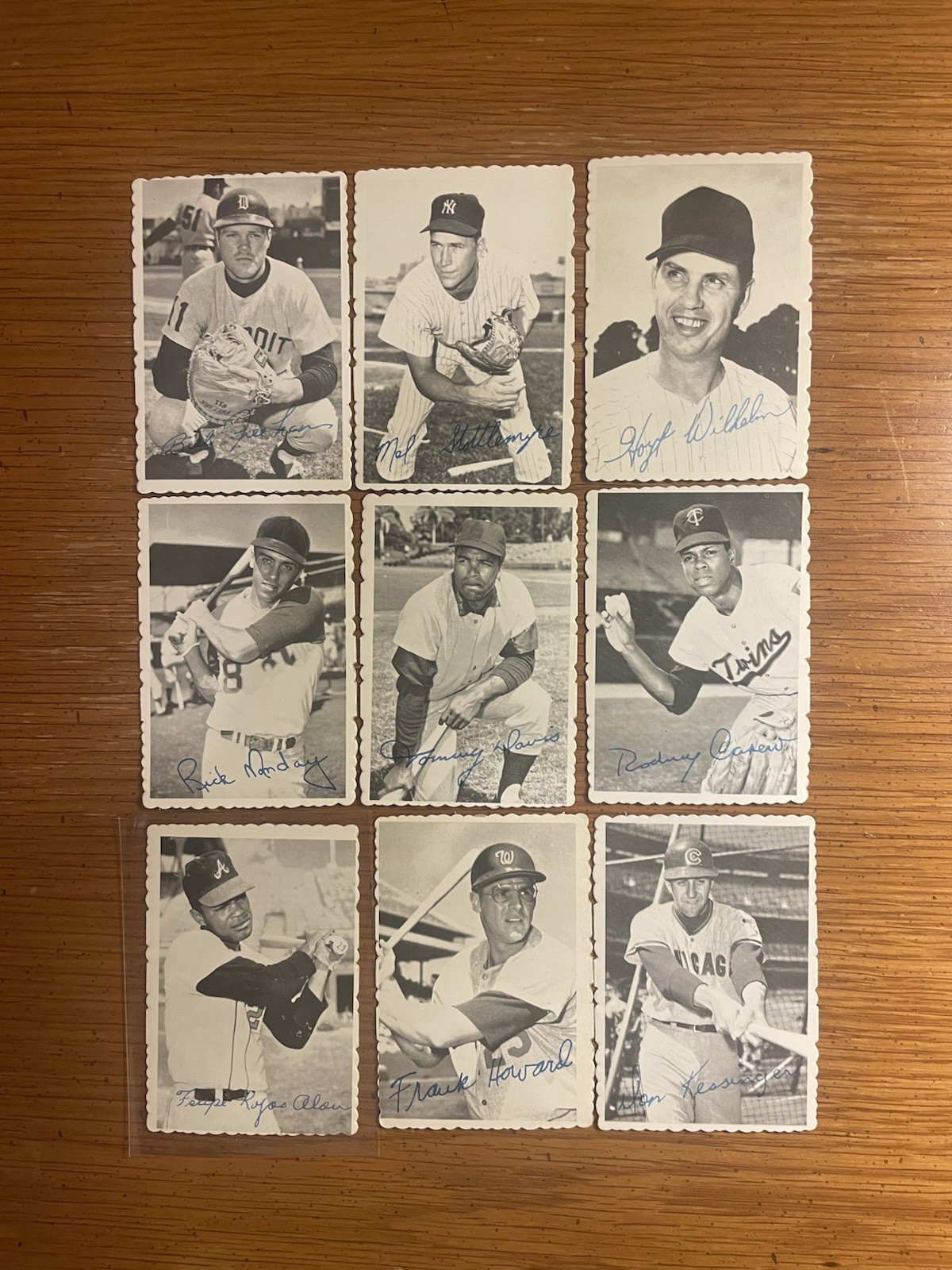 1969 Deckle Edge Complete Set #1-33 Clemente Mays No Paper Loss EX or Better
