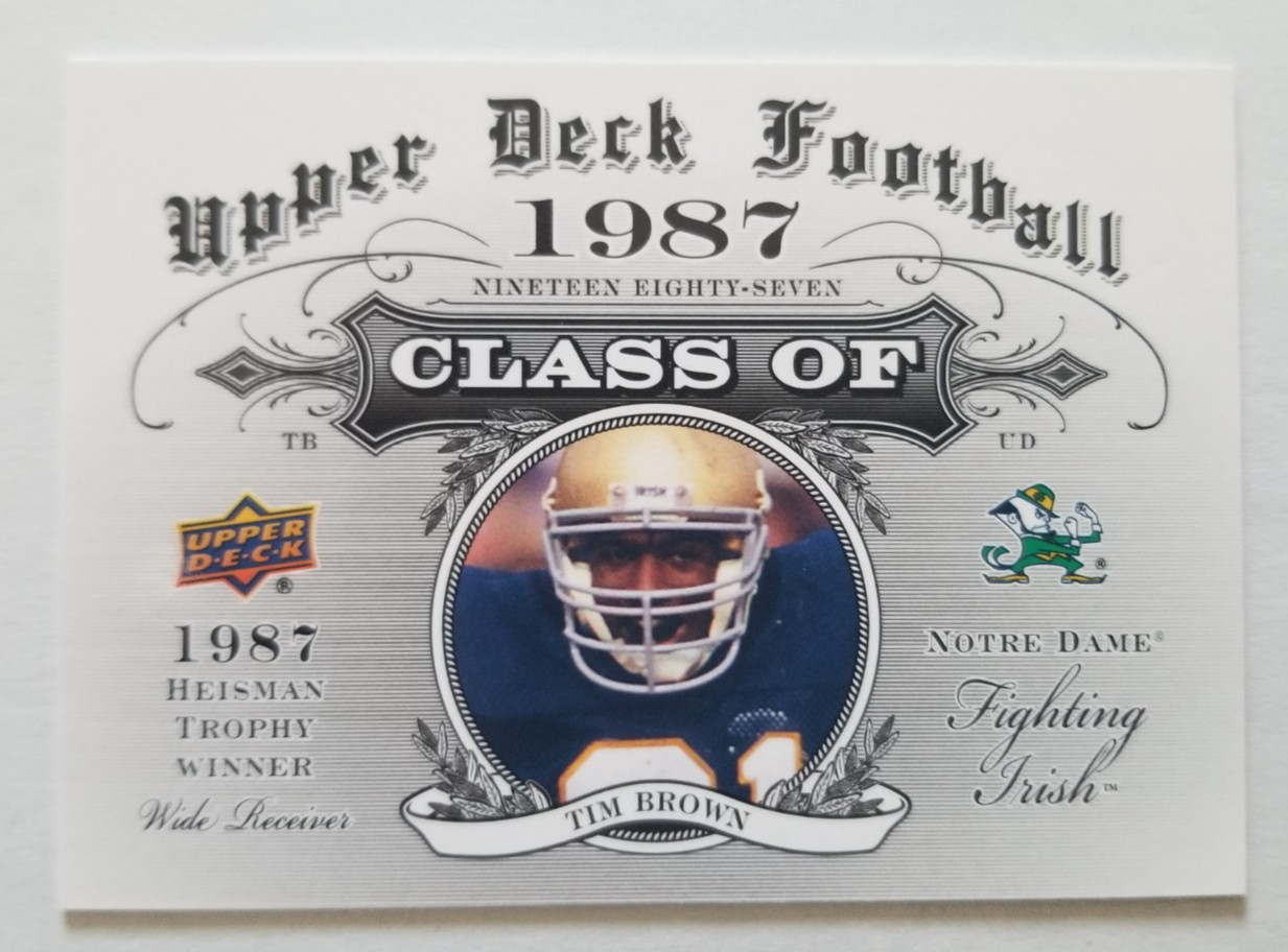 Tim Brown 2011 Upper Deck Class Of #CO-1 Notre Dame Fighting Irish