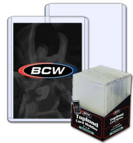 Lot of 100 BCW 2mm Thick Baseball Trading Card Hard Plastic Topload Holders 79pt