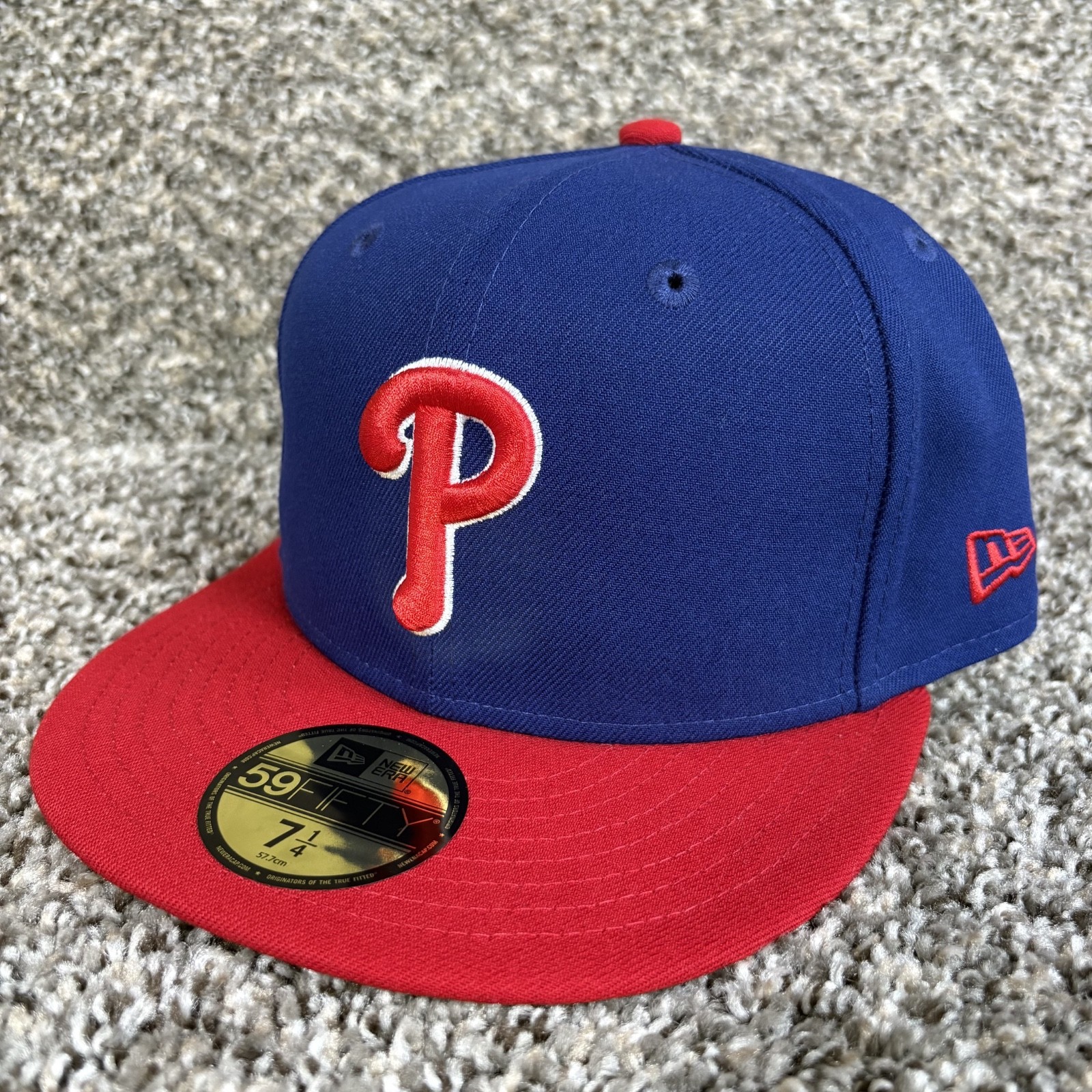 New Era Philadelphia Phillies 59fifty Size 7 1/4 Alternate Blue Fitted Hat New