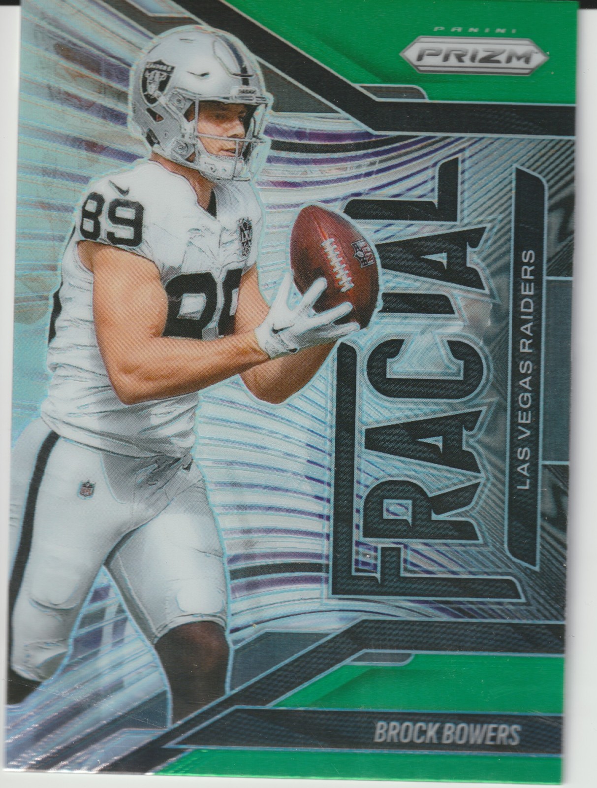 Panini Prizm Brock Bowers Fractal Raiders Football