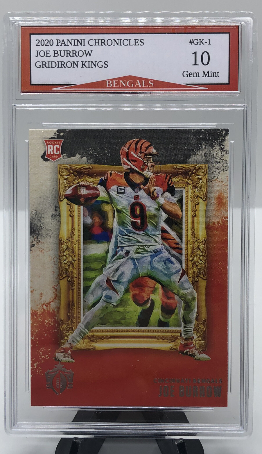 2020 Panini Chronicles JOE BURROW Gridiron Kings ROOKIE CARD #GK1 Gem Mint 10
