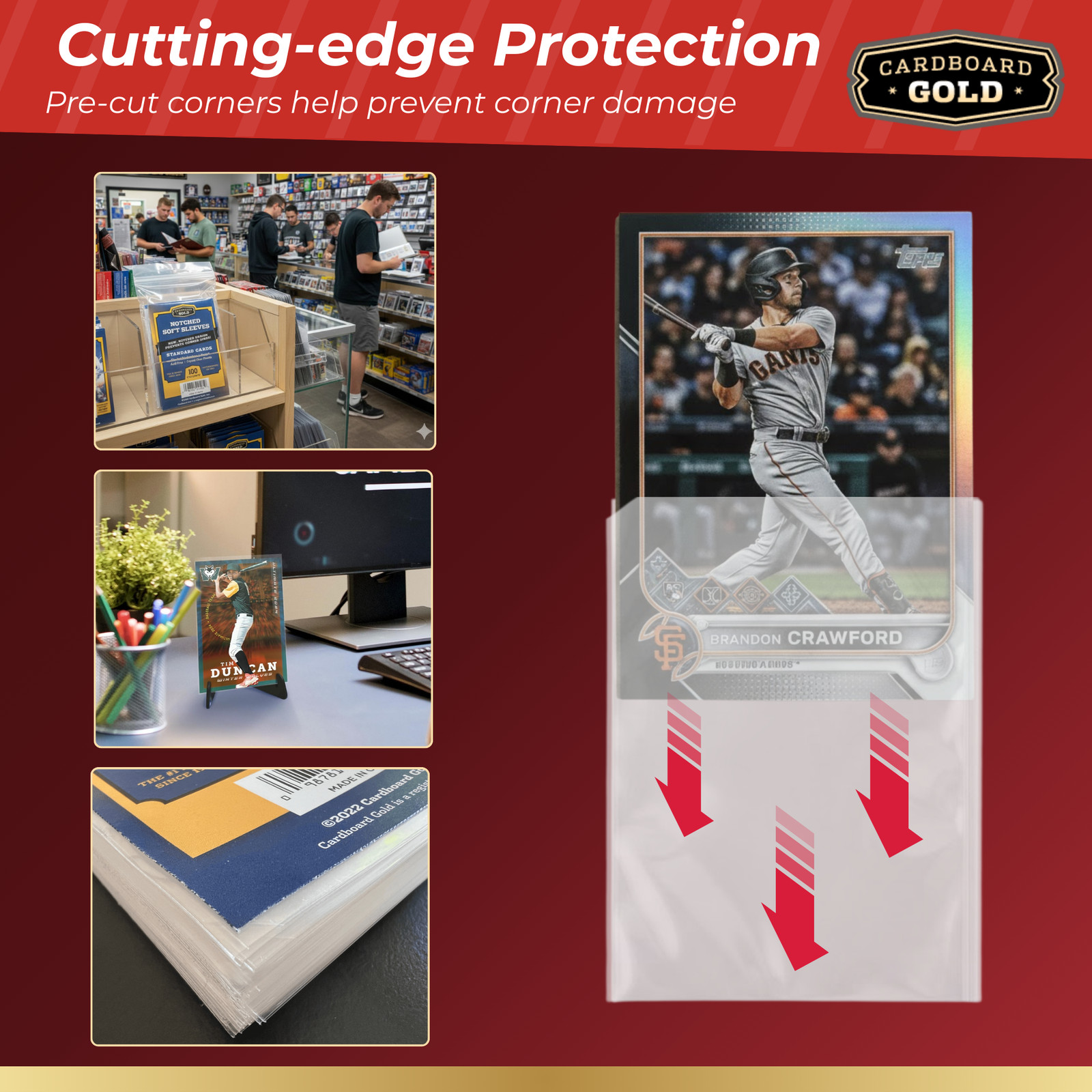 10,000 CBG Premium Easy Glide Notched Easy Load THICK Card Soft Sleeves 🔥