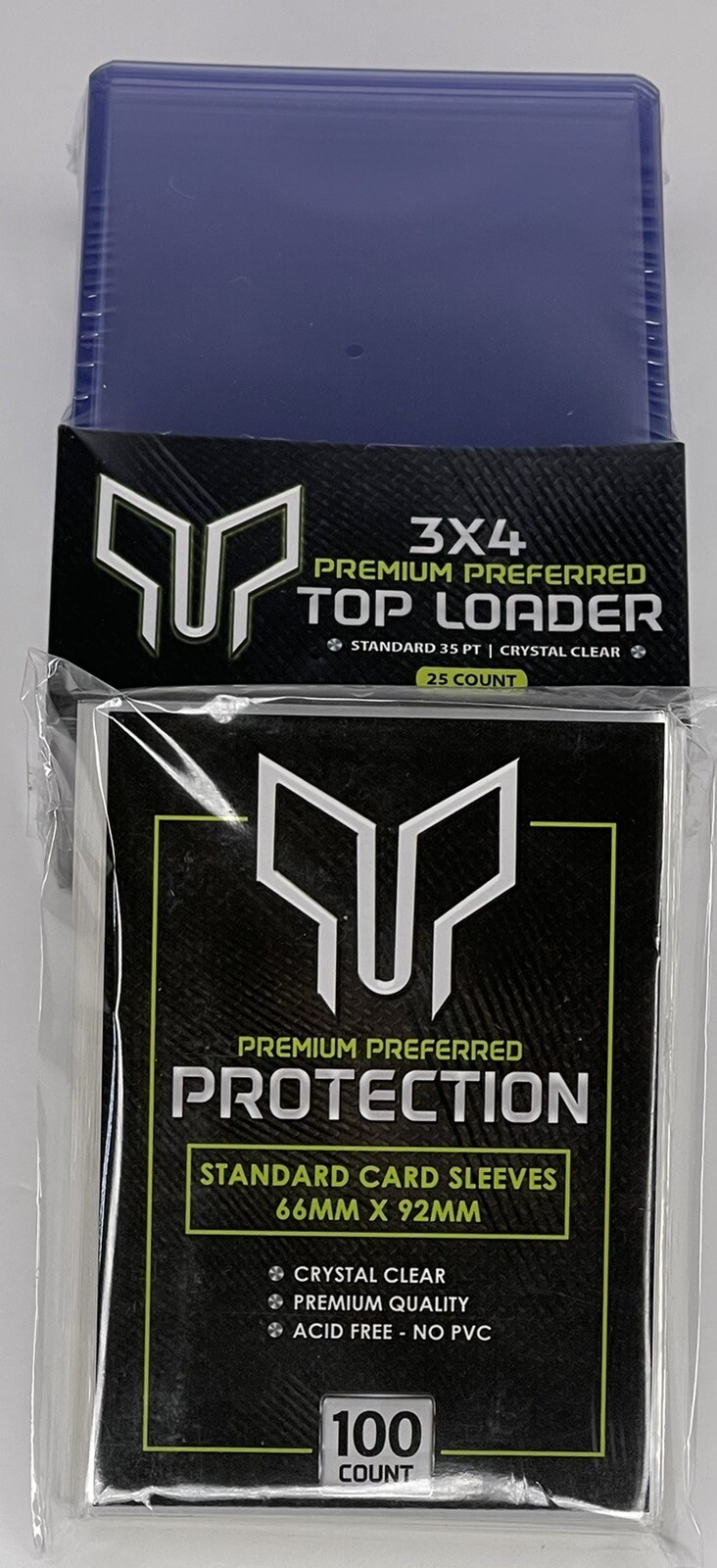 Baseball Card Top Loader (25) Soft Sleeve (100) Combo Hard Case Penny Sleeves