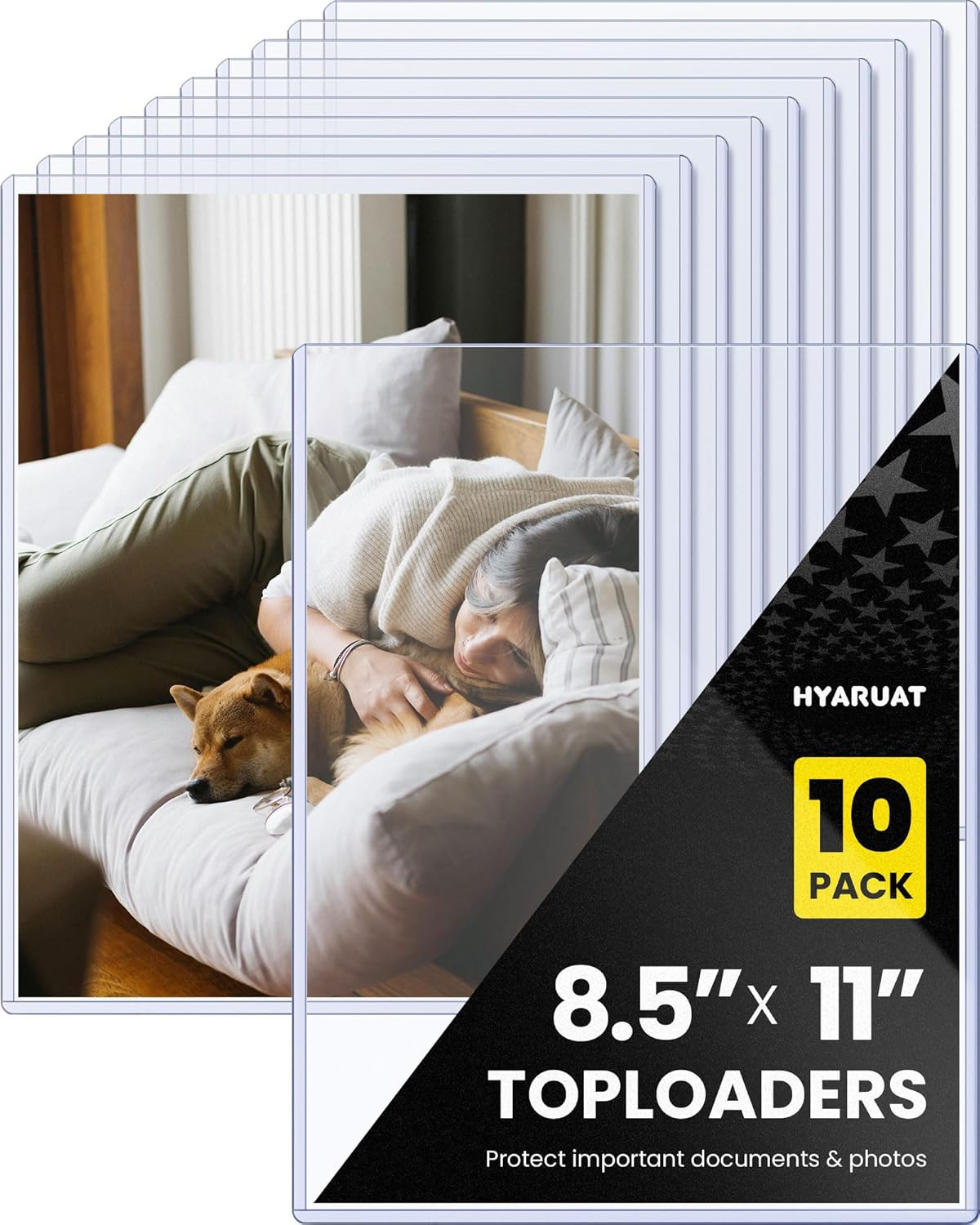 8.5 X 11 Hard Plastic Sheet Protectors – Rigid Clear Toploaders for Documents, P