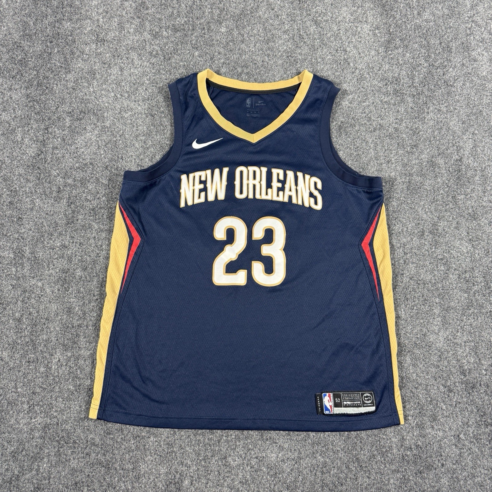 Nike New Orleans Pelicans Swingman Authentic Jersey Mens XL Anthony Davis #23