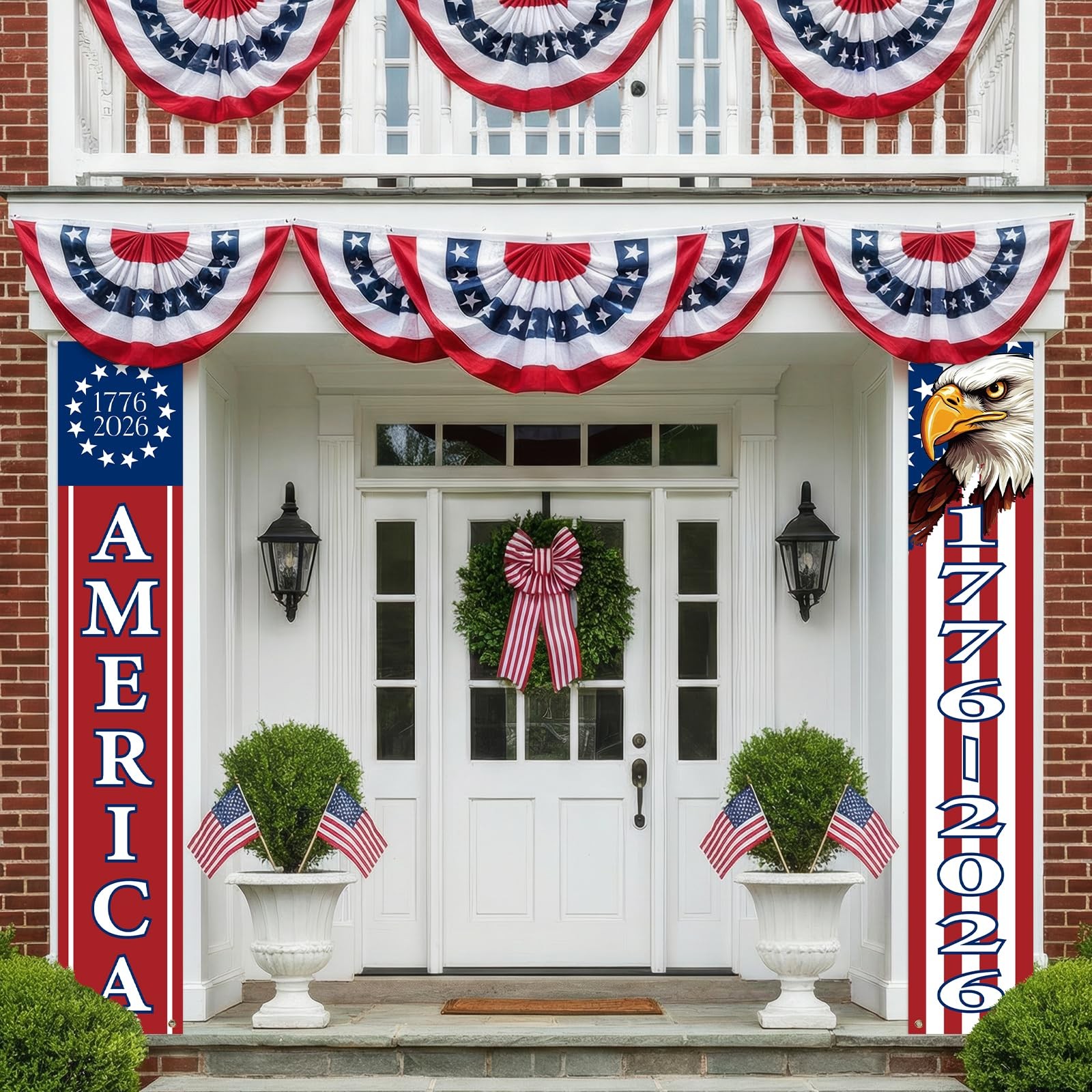 USA 250th Anniversary Flag, 2 Pack America 1776-2026 250 Year Patriotic Banner