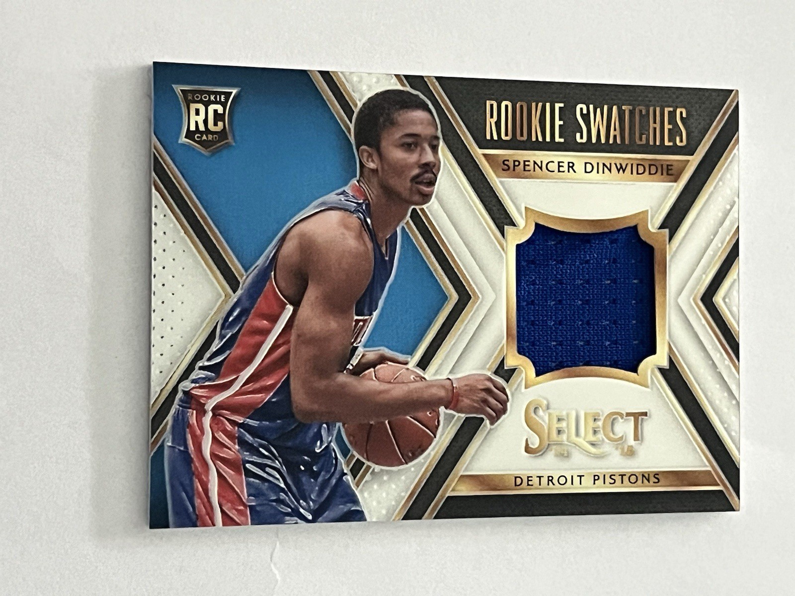 2014-15 Panini Select Spencer Dinwiddie Rookie Swatches RC /199 Detroit Pistons