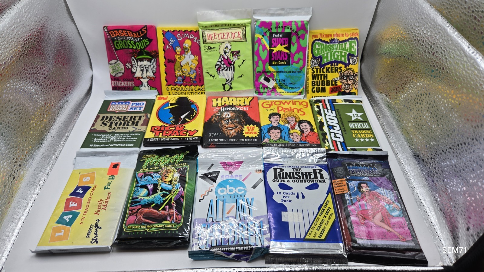 15 Different Unopened Non-sports Packs (120+ Cards) 80’s to 00’s 15 Pack Lot
