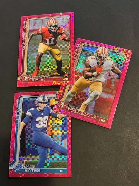2025 Topps Chrome Football Pink X-Fractor You Pick BX017