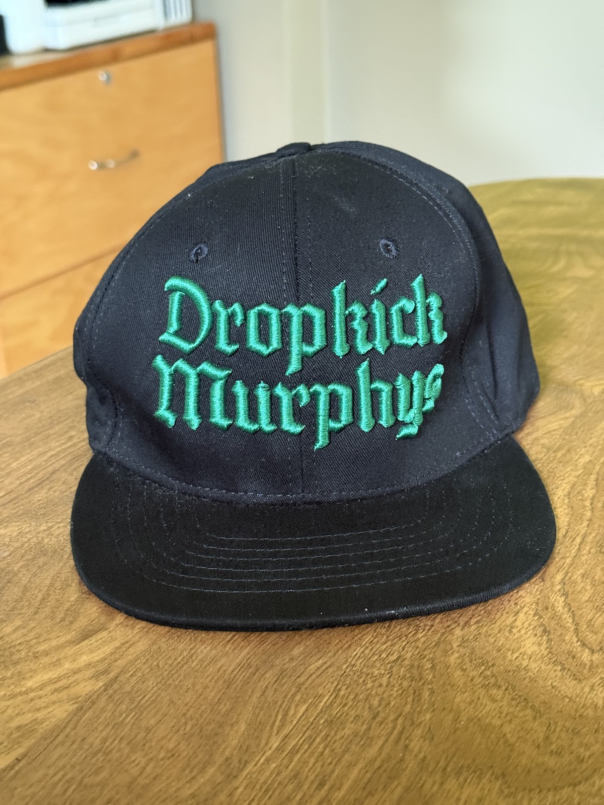 Dropkick Murphys Snapback Hat Black Green Embroidered Logo Cap Made in USA