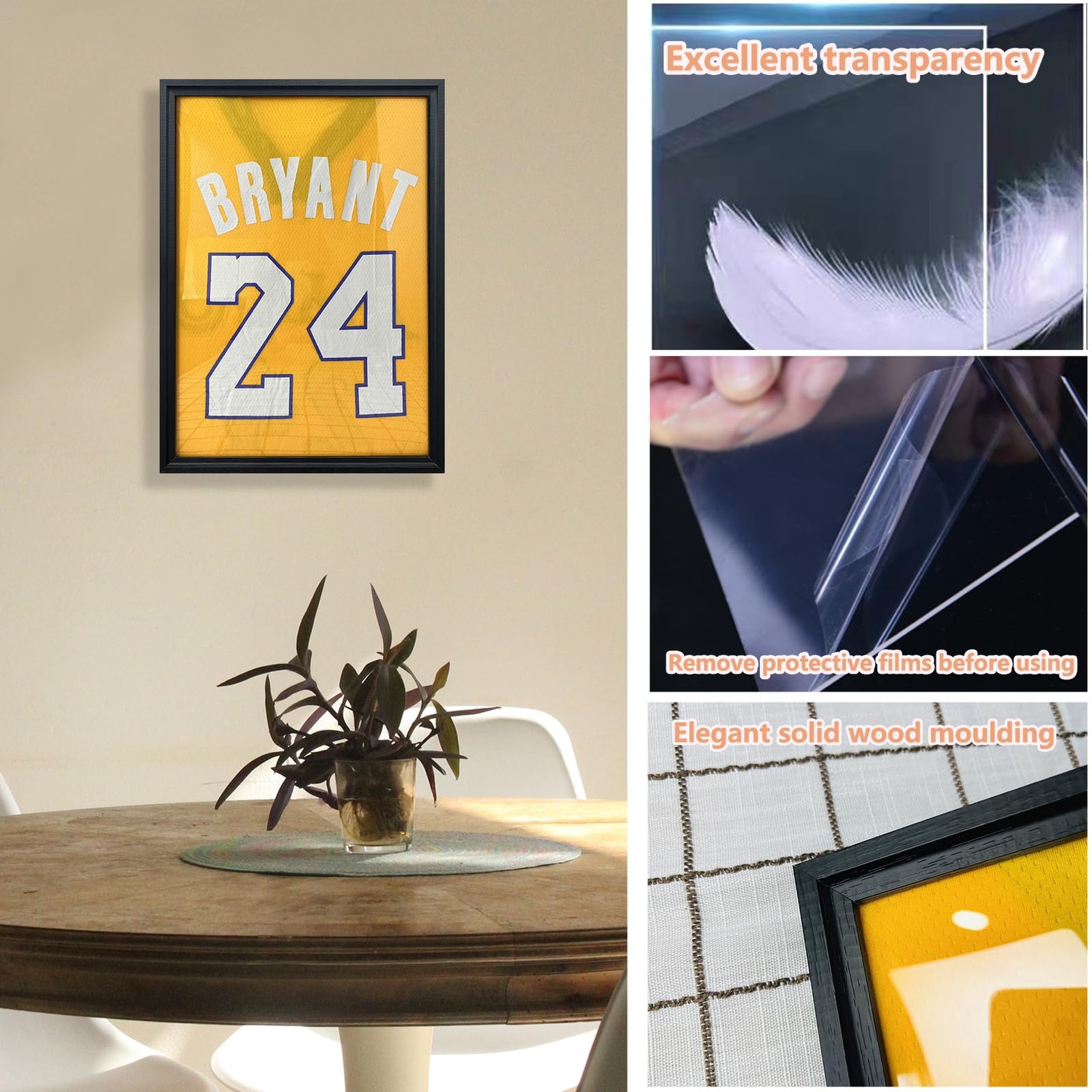2 Pack Jersey Display Case – Shadow Box for Sports Shirts, Hockey, Soccer,