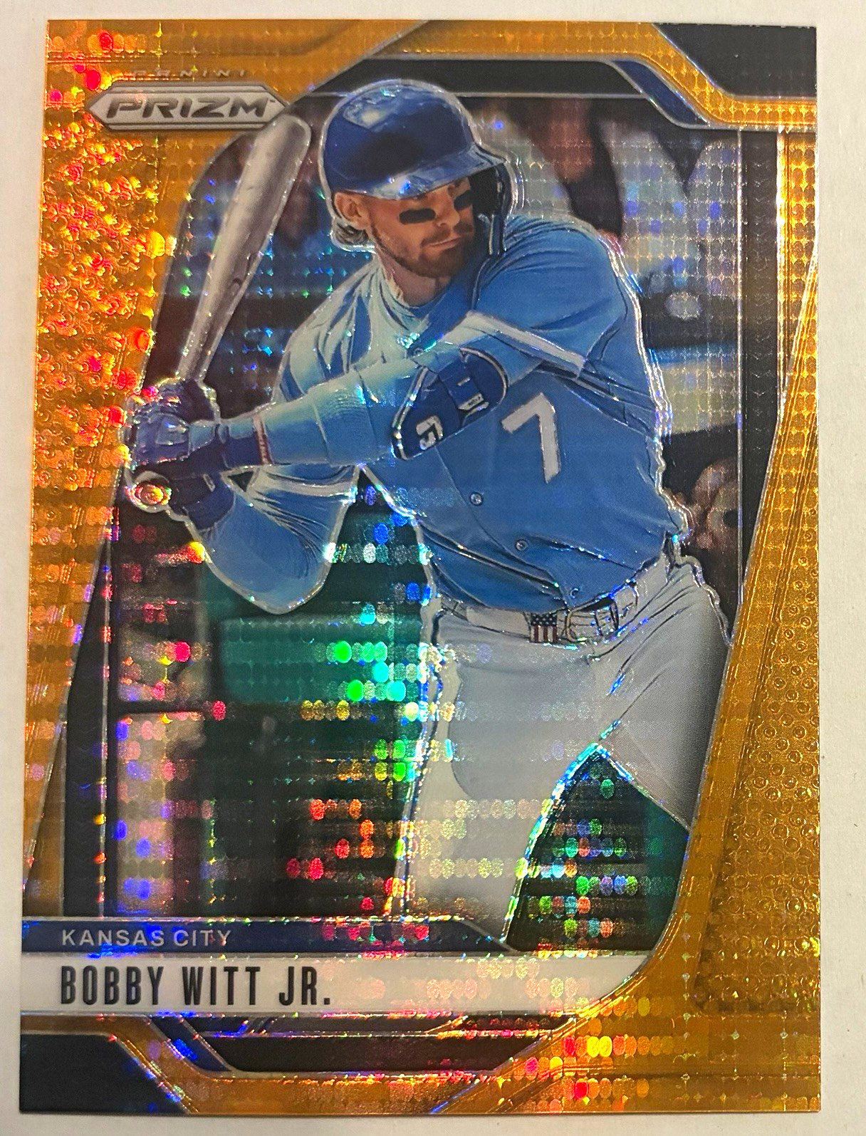 2025 Panini Prizm Baseball Bobby Witt Jr. #160 Orange Pulsar /399 Royals