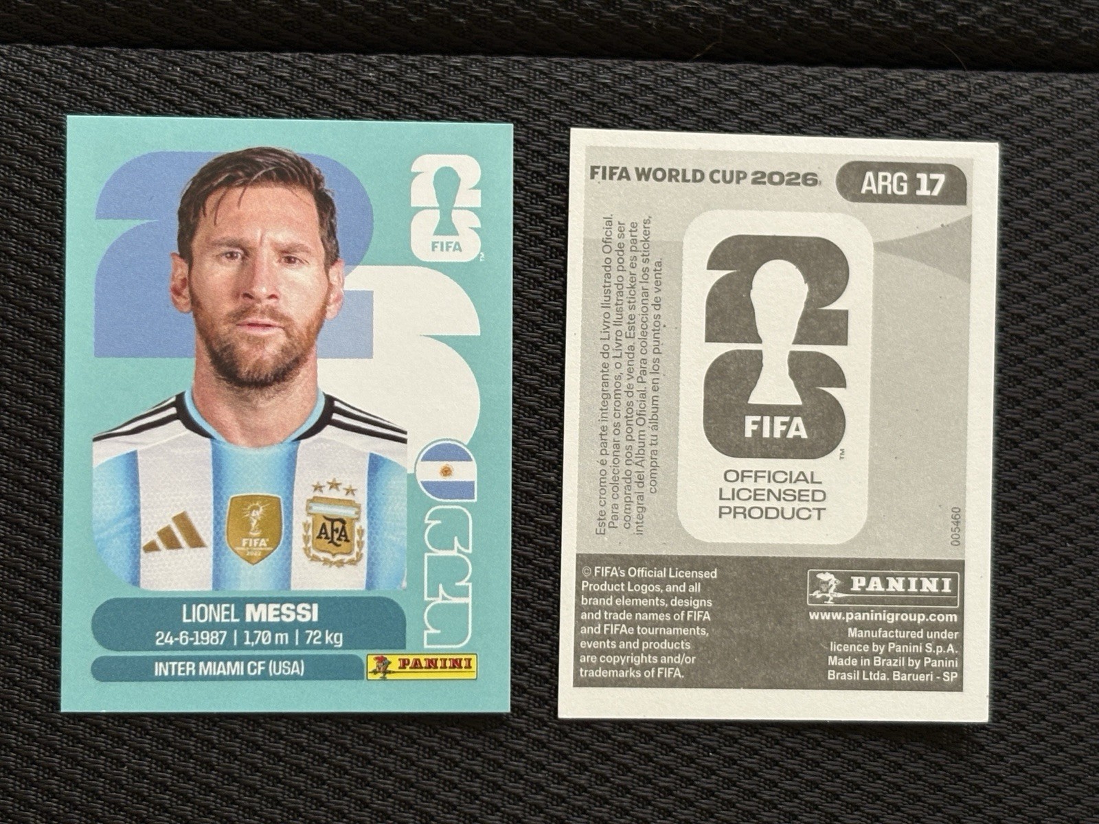 Panini FIFA World Cup 2026 Sticker – Lionel Messi – Latin VERSION LATAM – ARG 17