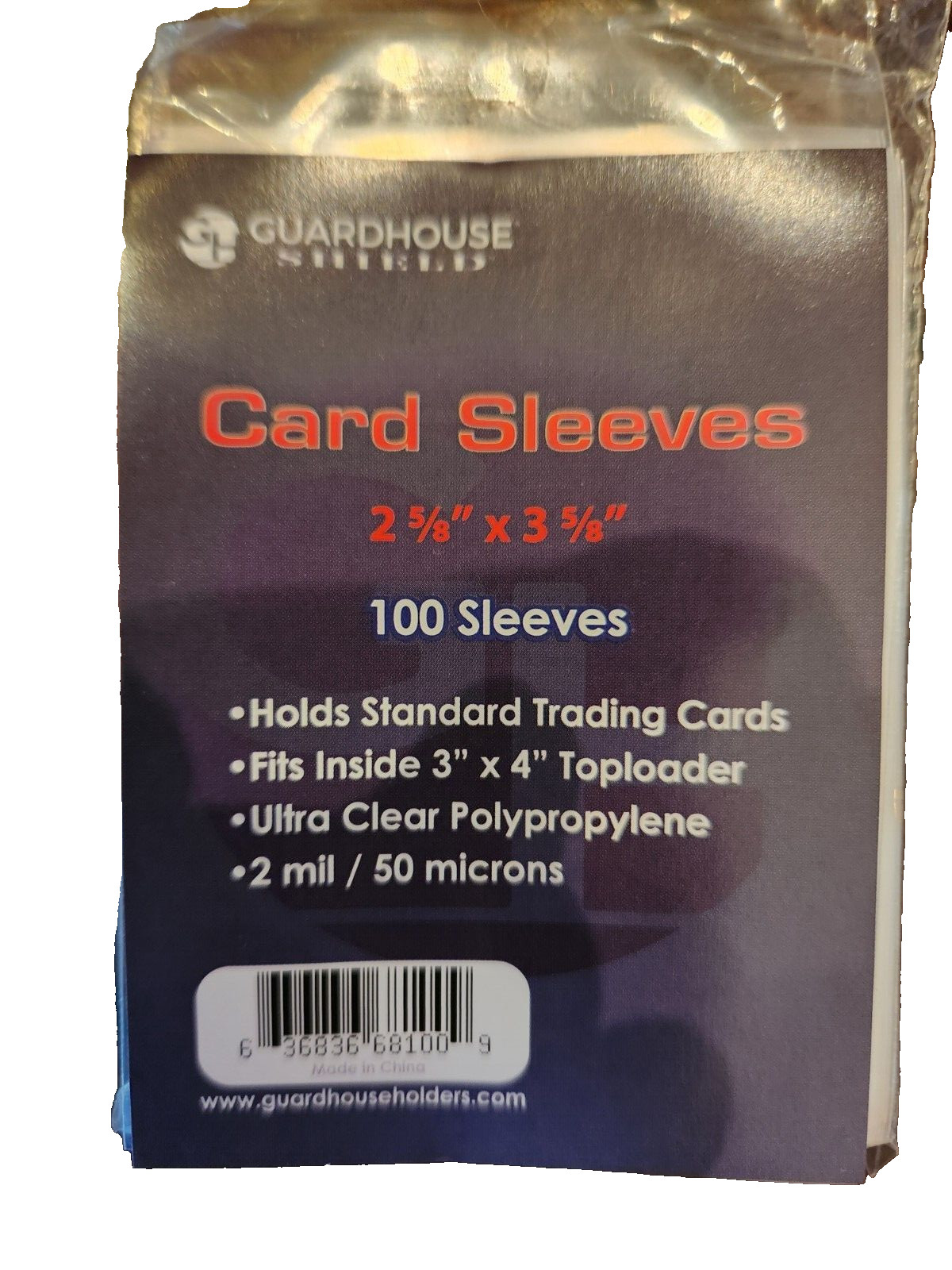 100 Pack 3″ x 4″ Guardhouse Trading Card Top loader Ultra Clear Soft Poly. 2mil