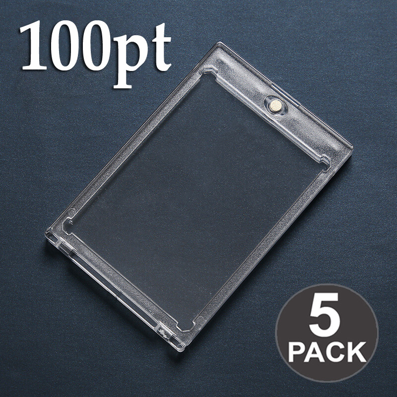 5Pcs Magnetic Card Holders For 100Pt Trading Cards Baseball Card Case Protectors