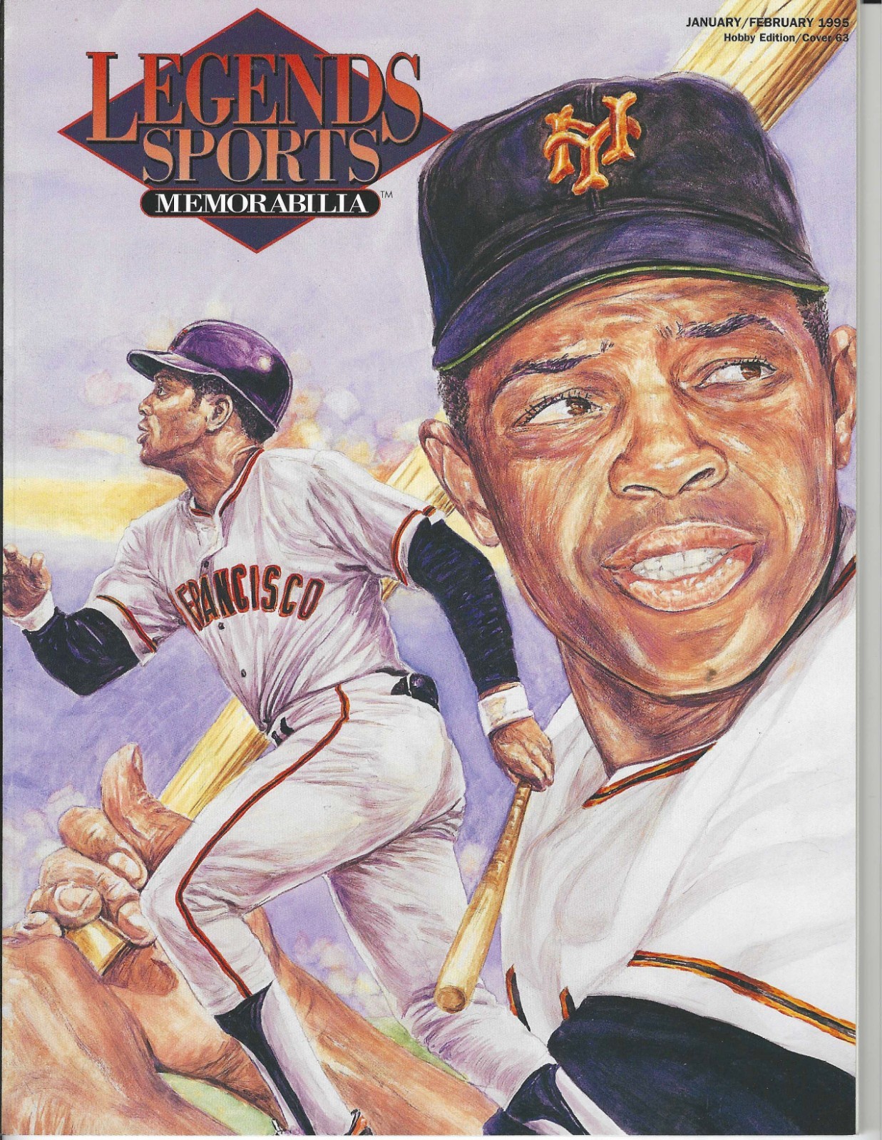 Willie Mays 1995 Legends Sports Memorabilia Hobby Edition with Uncut Cards