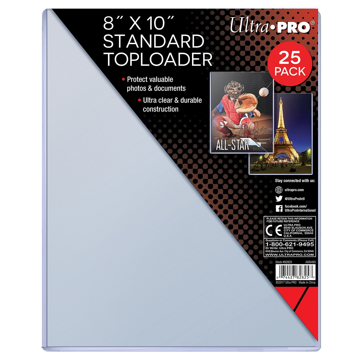 Ultra Pro Toploader – 8×10 – Standard – (25 per pack)