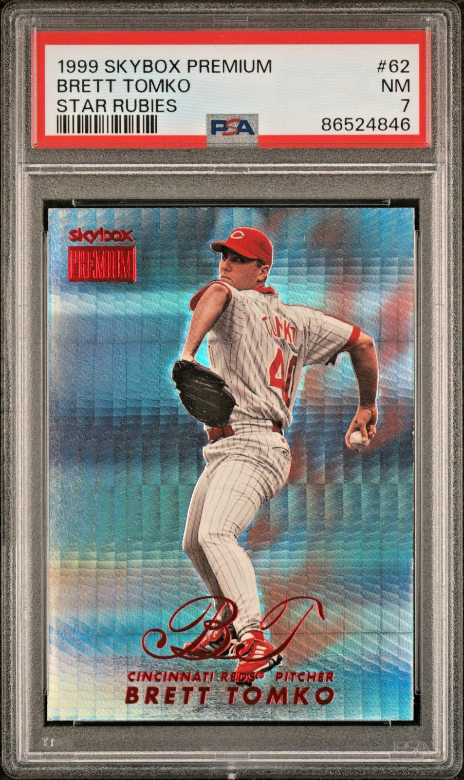 BRETT TOMKO 1999 Skybox Premium Star Rubies 17/50 PSA 7 (pop 2 : 0 higher)