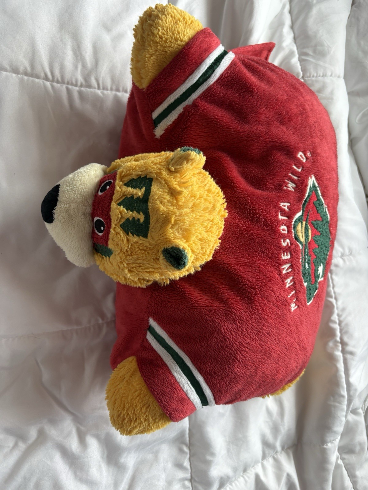 Pillow Pets Minnesota Wild NHL Plush Figure 16 in Red Yellow Green Official
