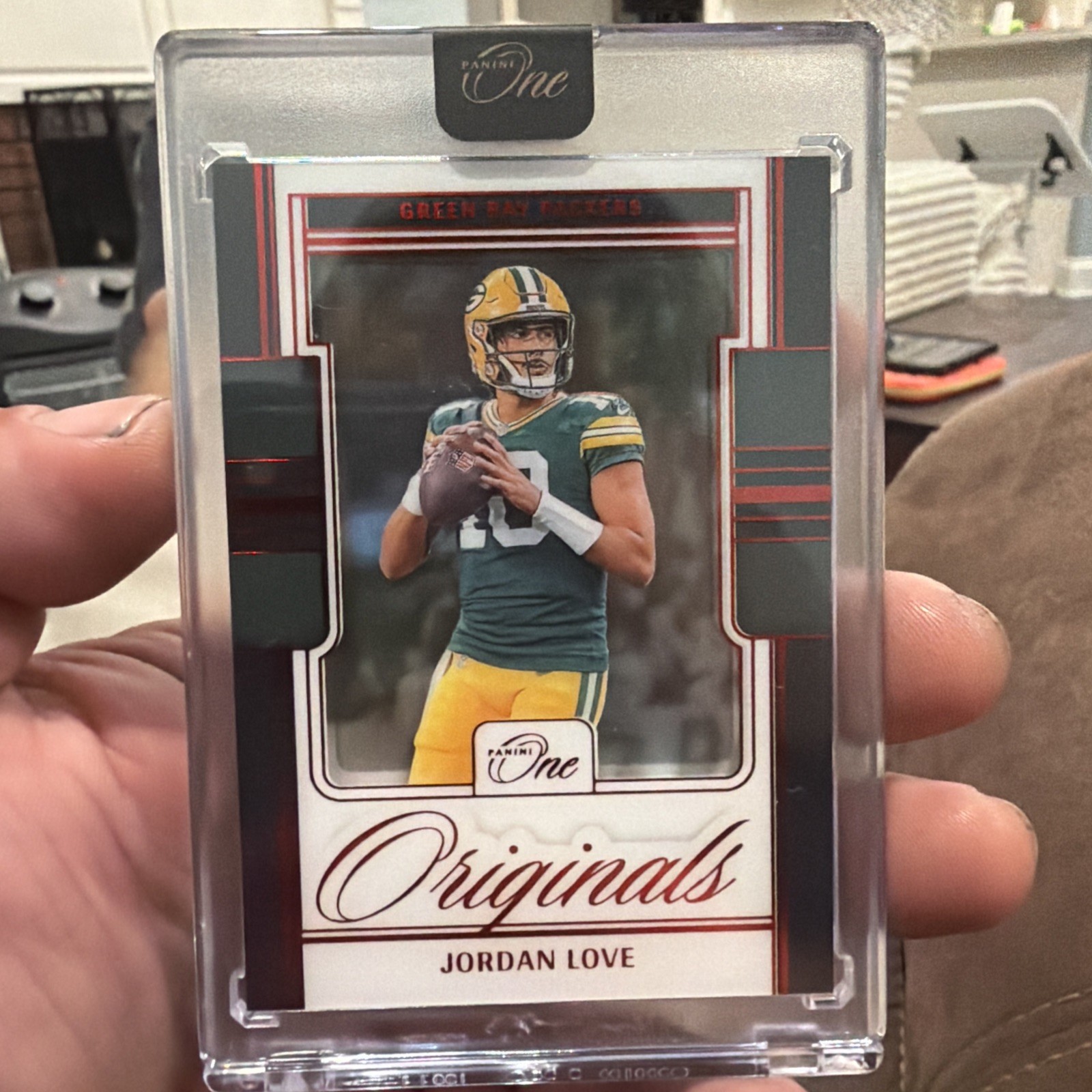 2024 Panini One – One Originals Jordan Love #OO-JLE Red /49