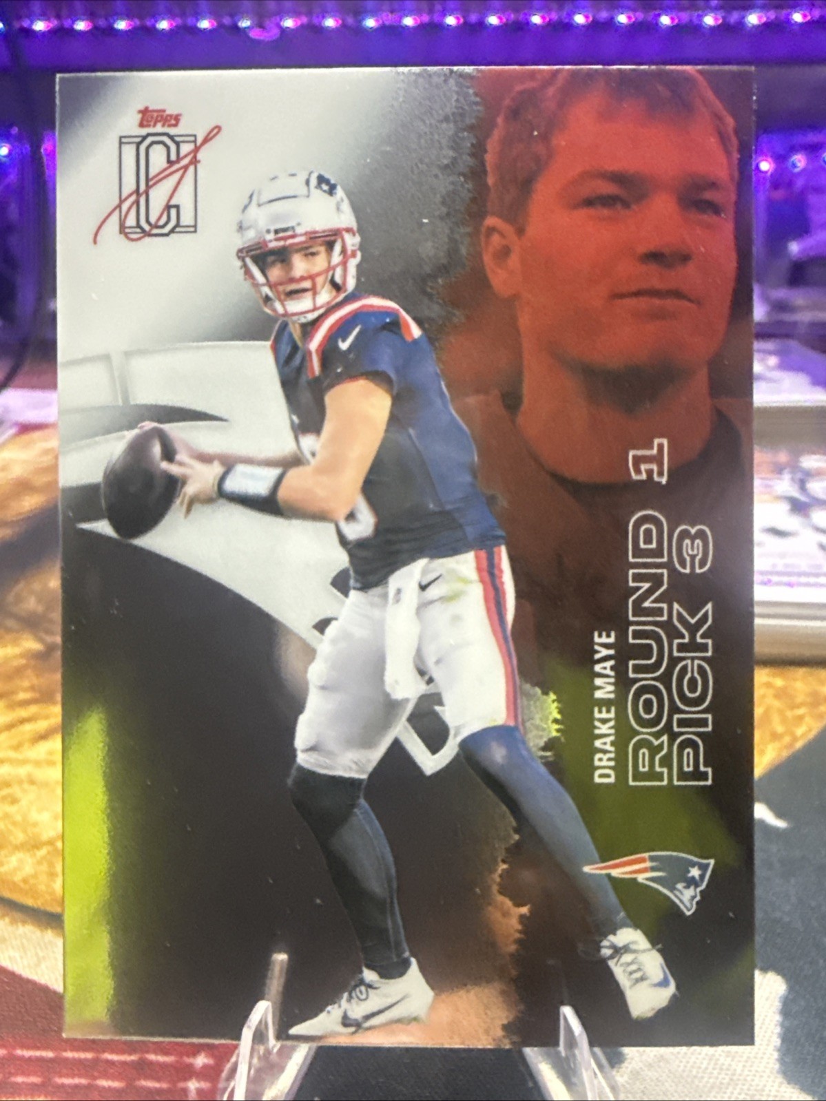 Topps Signature Class 2025 Drake Maye New England Patriots Refractor #38