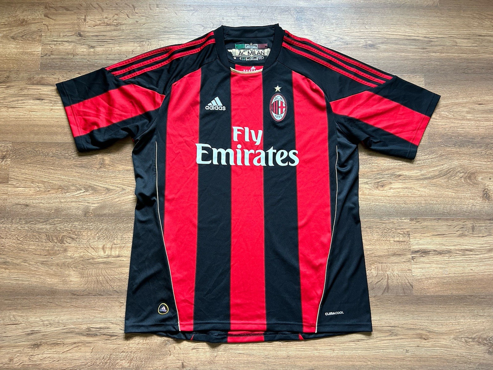 AC MILAN ITALY 2010/2011 HOME FOOTBALL SHIRT JERSEY ADIDAS