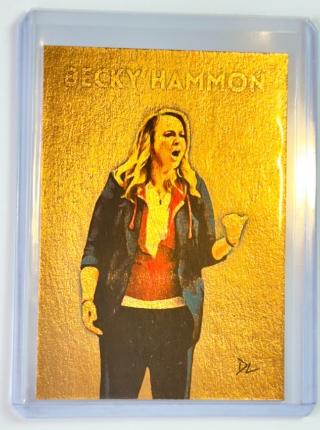 Becky Hammon Gold Plated Artist Signed “Las Vegas Aces WNBA” Trading Card 1/1