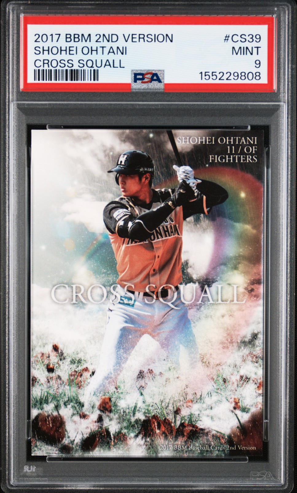 2017 BBM 2ND VERSION CROSS SQUALL #CS39 SHOHEI OHTANI PSA 9