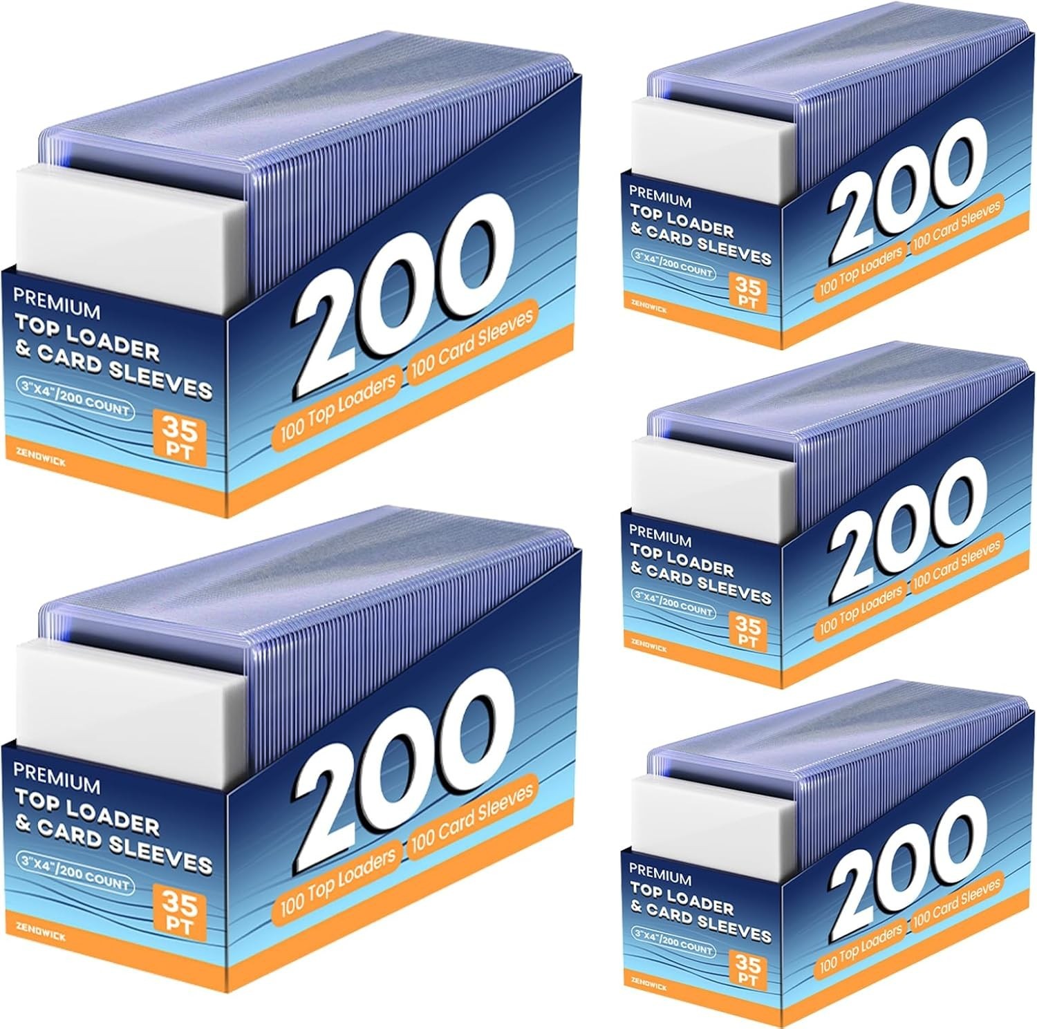 Card Sleeves and Top Loaders Set for Trading Cards, 3 x 4 Inches Hard Plastic