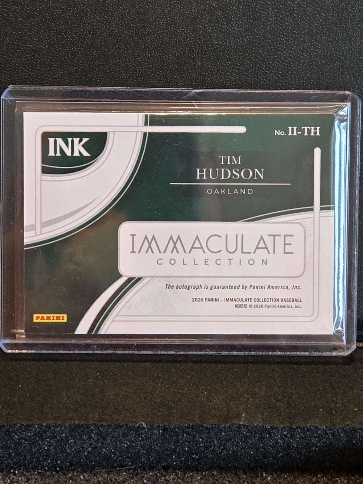 2026 Immaculate Baseball Immaculate Ink Holo Silver Tim Hudson 16/25