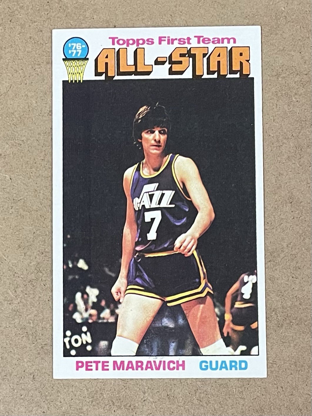 1976-77 TOPPS FIRST TEAM ALL STAR #130 PETE MARAVICH (TALL BOYS EX-MINT) PM-1