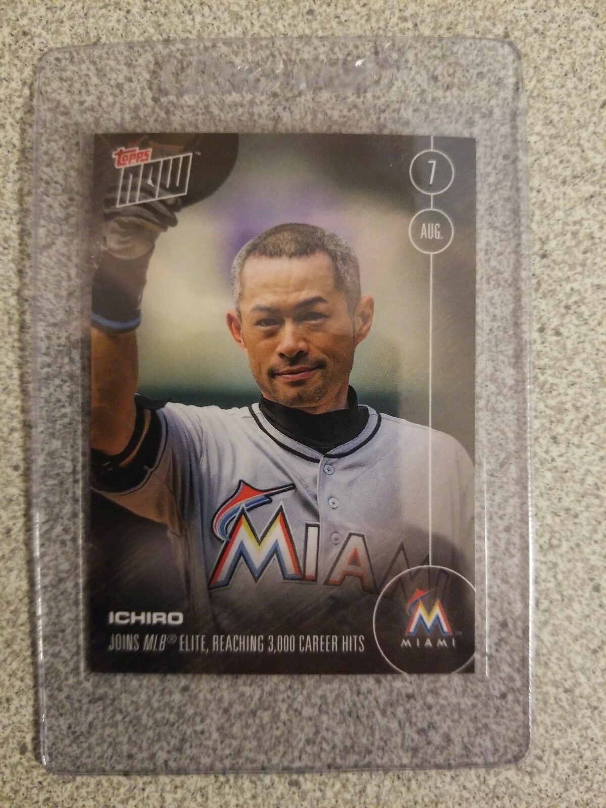 2016 TOPPS NOW #327-A ICHIRO PSA MINT MARLINS 3000 HITS 8/7/16