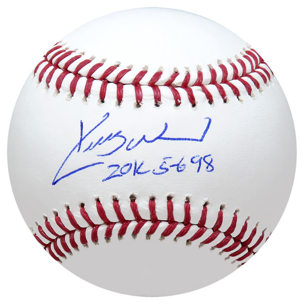 Cubs KERRY WOOD Signed Rawlings Official MLB Baseball w/20K 5-6-98 – SCHWARTZ