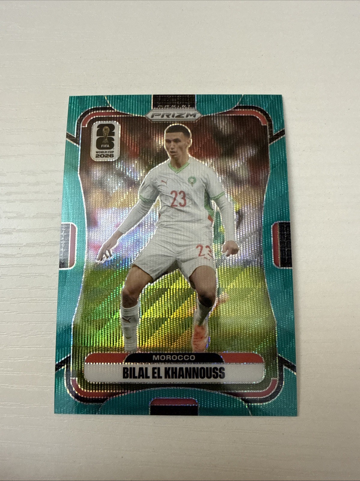 2026 Panini Prizm World Cup #294 Bilal El Khannouss Morocco Teal Prizm /99