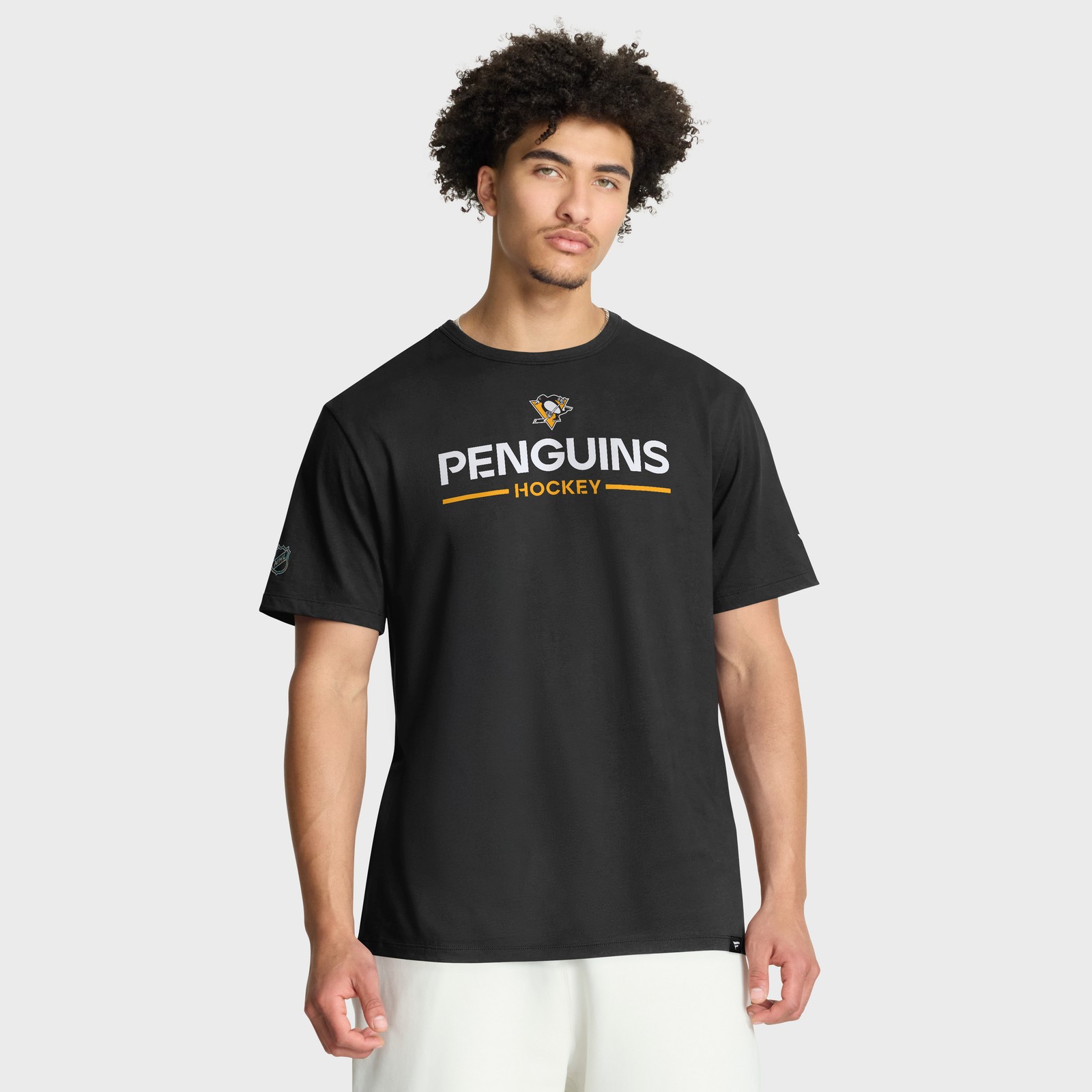 Men’s Fanatics Black Pittsburgh Penguins Authentic Pro Primary T-Shirt