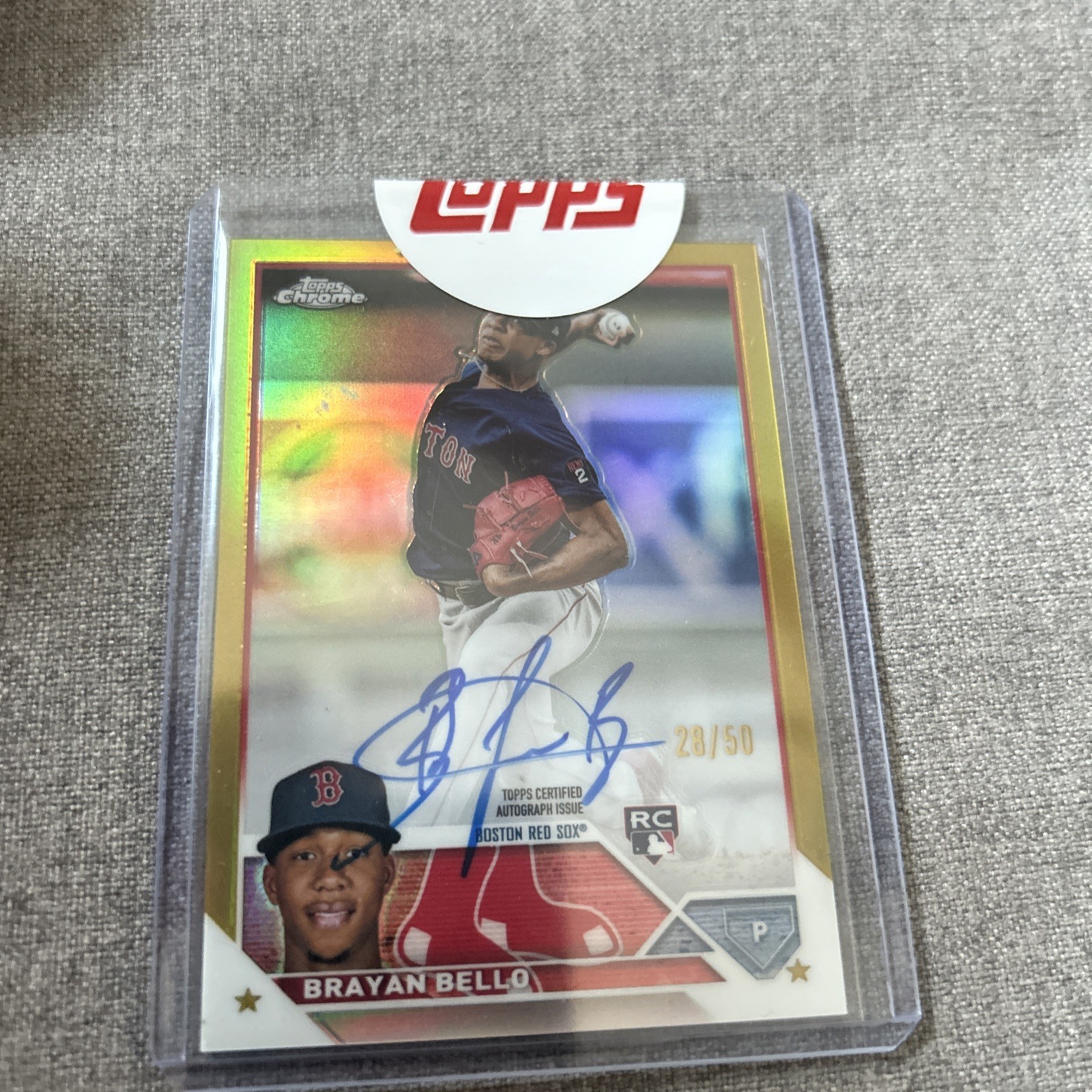 Topps 2023 Chrome Rookie Autographs Brayan Bello RC Auto /50 Red Sox RA-BB