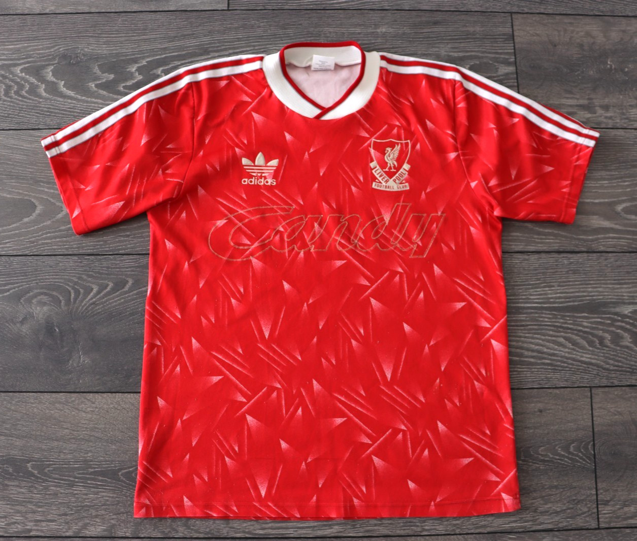 LIVERPOOL HOME FOOTBALL SHIRT 1989 1991 TRUE VINTAGE JERSEY ADIDAS 34/36 SMALL