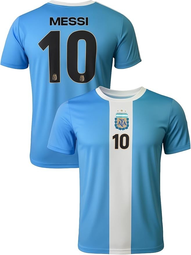 Lionel Messi #10 Argentina Jersey Youth/Adult AFA Official Kit YXS-XXL