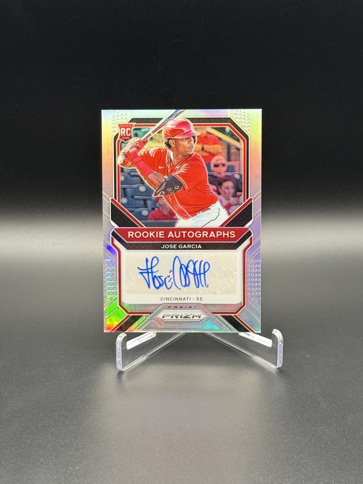 2021 Panini Prizm – Rookie Autographs Jose Garcia #RA-JG Silver Prizm (AU, RC)