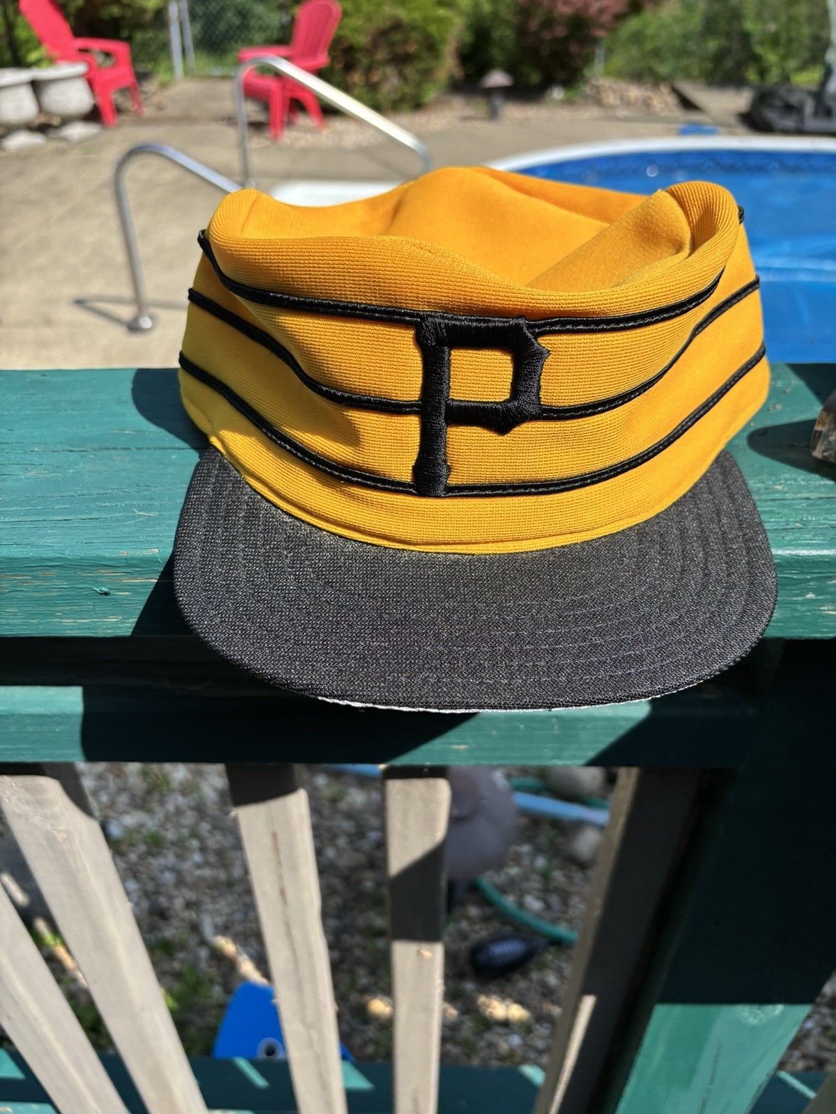 Vintage New Era Pittsburgh Pirates Fitted Cap 7 1/2 Pro Model Non Vented RARE!