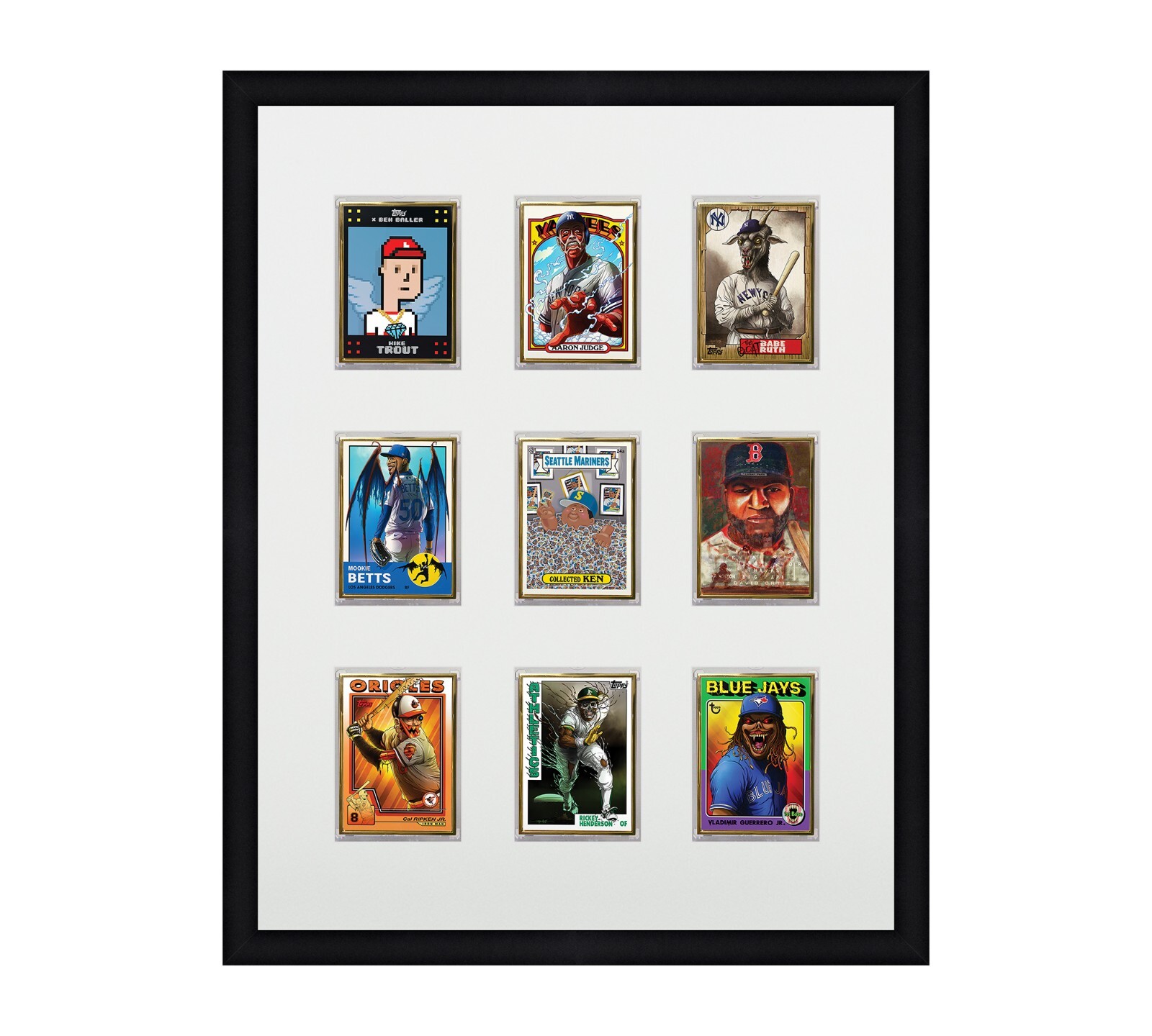 Card Frame For Magnetic Holders Holds (9) Ultra Pro 1 One Touch/BCW +UV Option