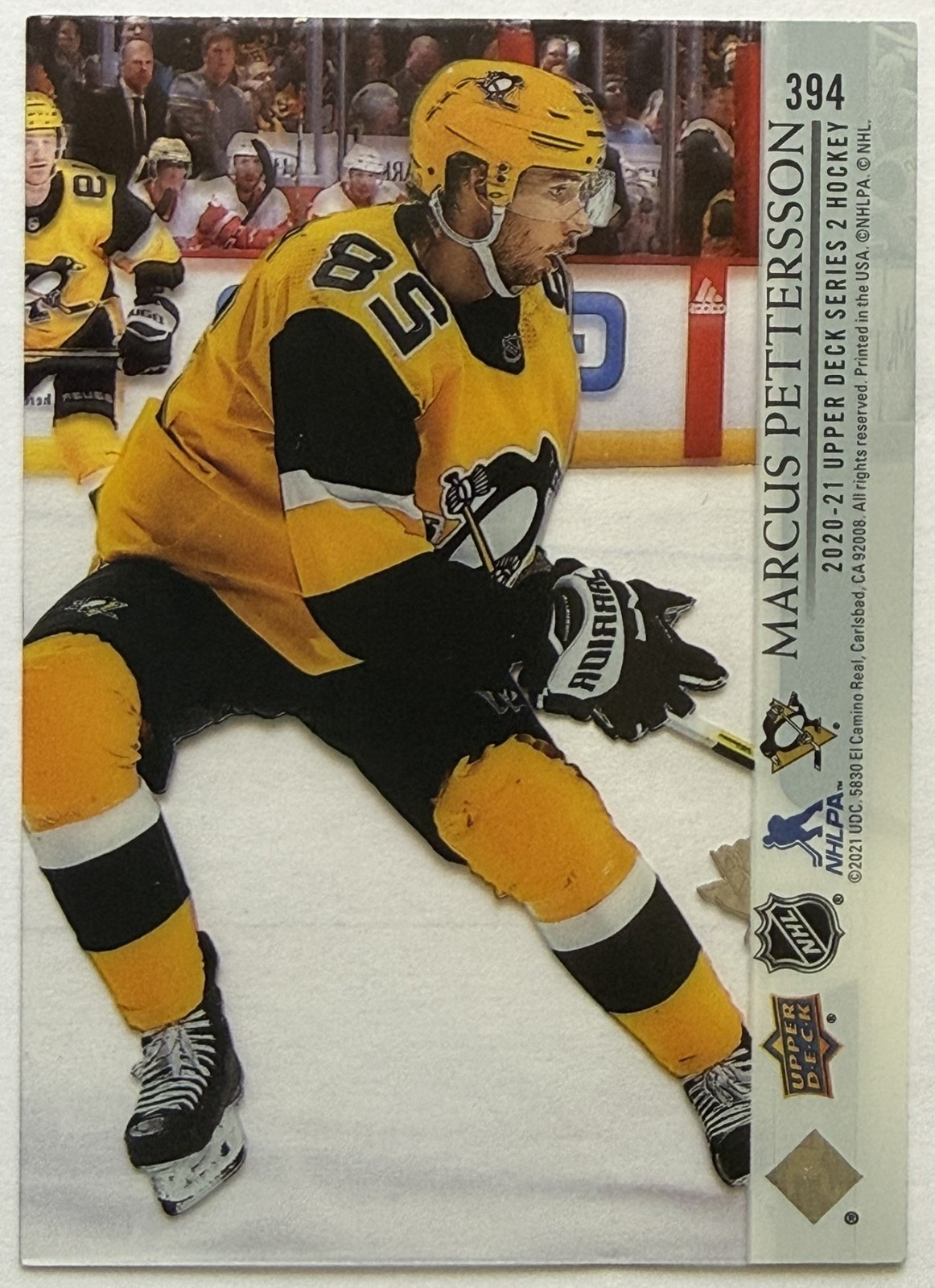 2020-21 Upper Deck Series 2 #394 Marcus Pettersson CLEAR CUT