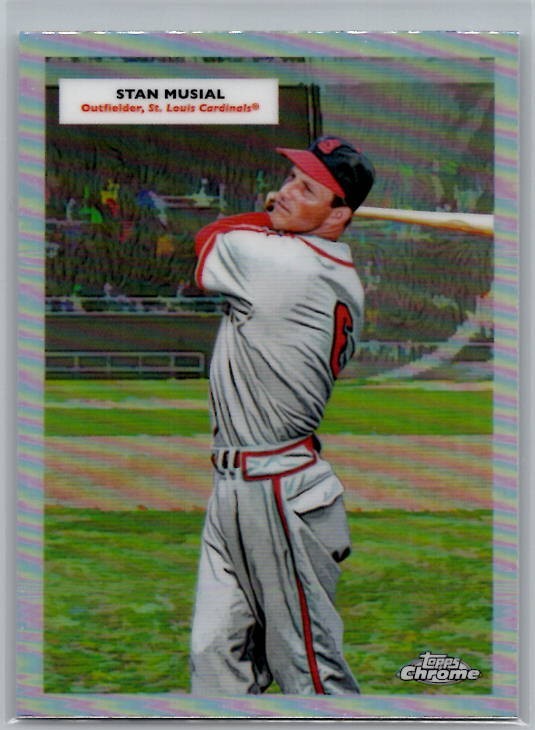 2025 Topps Chrome Platinum Stan Musial/Albert Pujols Double Header #55DH-6